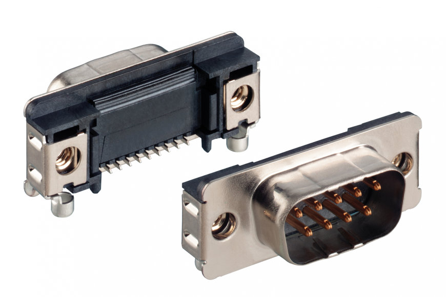 PROVERTHA offers ultra-compact angled SMT D-Sub connector in slimline design for industrial applications